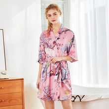 Load image into Gallery viewer, Woman Wedding Bride Bridesmaid Rob Set Lady Sexy Silk Robe Satin Bathrobe Sleepwear Summer Dressing Gown Pajamas 2019 New Style