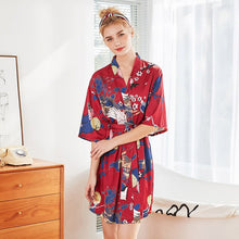 Load image into Gallery viewer, Woman Wedding Bride Bridesmaid Rob Set Lady Sexy Silk Robe Satin Bathrobe Sleepwear Summer Dressing Gown Pajamas 2019 New Style