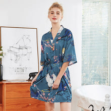 Load image into Gallery viewer, Woman Wedding Bride Bridesmaid Rob Set Lady Sexy Silk Robe Satin Bathrobe Sleepwear Summer Dressing Gown Pajamas 2019 New Style