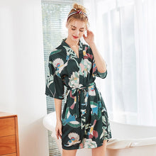 Load image into Gallery viewer, Woman Wedding Bride Bridesmaid Rob Set Lady Sexy Silk Robe Satin Bathrobe Sleepwear Summer Dressing Gown Pajamas 2019 New Style