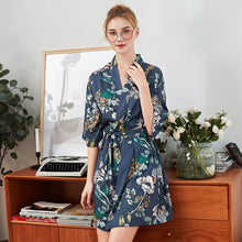 Load image into Gallery viewer, Woman Wedding Bride Bridesmaid Rob Set Lady Sexy Silk Robe Satin Bathrobe Sleepwear Summer Dressing Gown Pajamas 2019 New Style