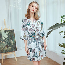 Load image into Gallery viewer, Woman Wedding Bride Bridesmaid Rob Set Lady Sexy Silk Robe Satin Bathrobe Sleepwear Summer Dressing Gown Pajamas 2019 New Style