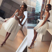 Load image into Gallery viewer, 2019 New arrival sexy halter deep v Women&#39;s Sequin elegance Dress Evening  Party Mini A Line Dress