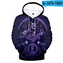 Load image into Gallery viewer, Cross-border selling New style fortnite mobilefortress night shadow assassin 3D digital printed hooded hoodie