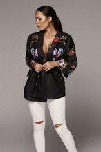 Load image into Gallery viewer, Womens Casual Tops Blouse Long Sleeve Robs Floral Shirt Wedding Robe Gown Sleepwear Rob