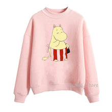 Load image into Gallery viewer, Cute Whisky Design Moomins hoodies women harajuku kawaii hoodie pink funny sudadera mujer winter clothes tracksuit sweatshirts