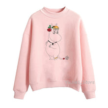 Load image into Gallery viewer, Cute Whisky Design Moomins hoodies women harajuku kawaii hoodie pink funny sudadera mujer winter clothes tracksuit sweatshirts