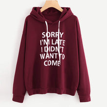 Load image into Gallery viewer, Funny Letter Print Lady Hoodies Fall-Winter Sweatshirt Women Loose Korean Style Sweatshirts Streetwear Hoodie Pullovers S-3XL