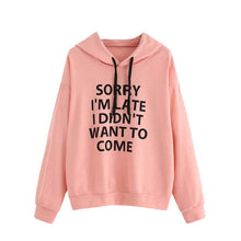 Load image into Gallery viewer, Funny Letter Print Lady Hoodies Fall-Winter Sweatshirt Women Loose Korean Style Sweatshirts Streetwear Hoodie Pullovers S-3XL