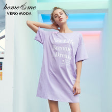 Load image into Gallery viewer, Vero Moda Letter Print Leisure Long T-shirt Dress | 318361515