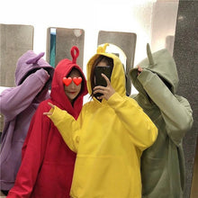 Load image into Gallery viewer, MISSKY Women Sweatshirt  Solid Color Cute Teletubby Design Sweatshirt Hoodies Loose Pullover Casual All-match Top